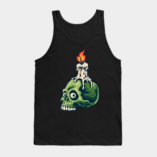 halloween character candle skull Tank Top